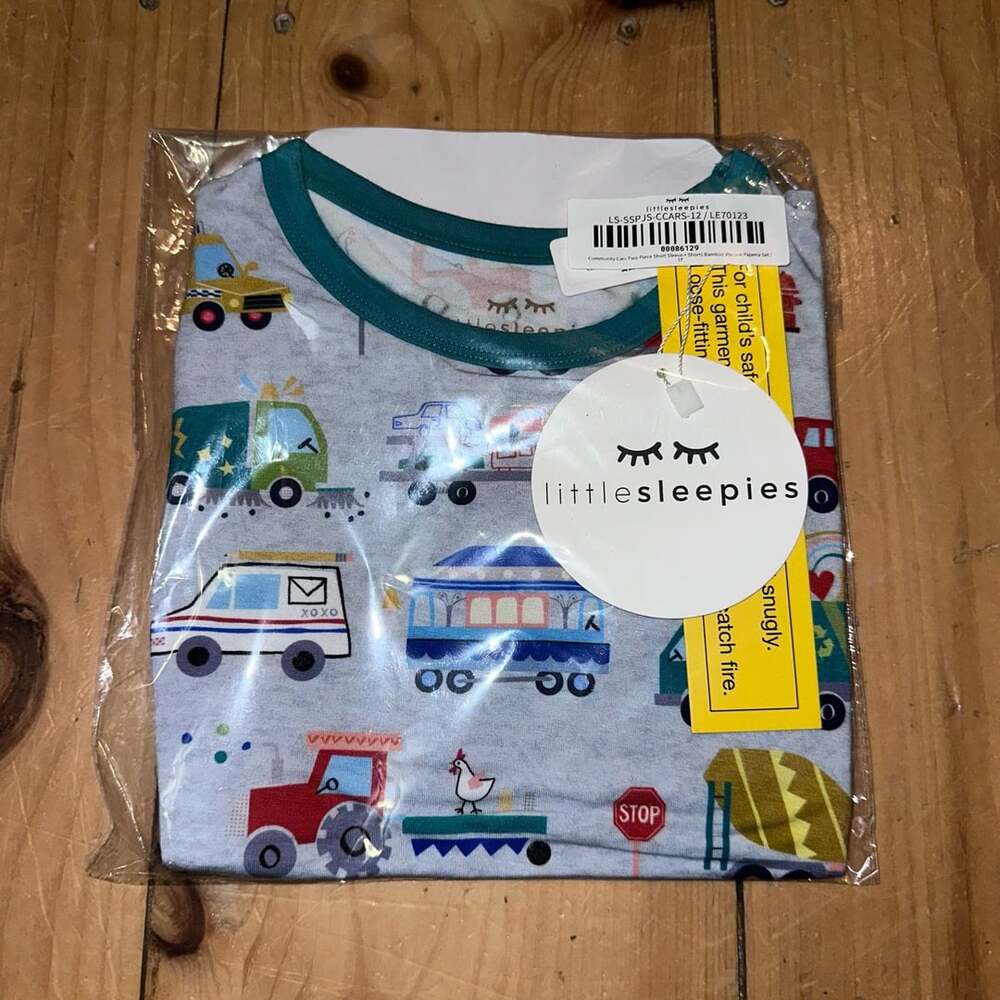 Little Sleepies Community Cars Short Sleeve Pajama Set Size 3T
